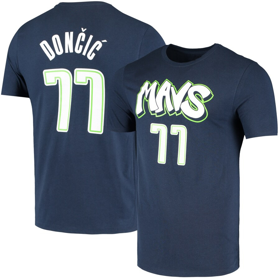 Men NBA Dallas Mavericks 77 Doncic style #2 2024 T shirt